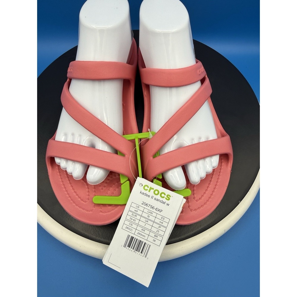 CROCS Kadee ll Womens Size 9 Electric Pink Strappy Comfort Slip On Sandals Shoes - Picture 7 of 11